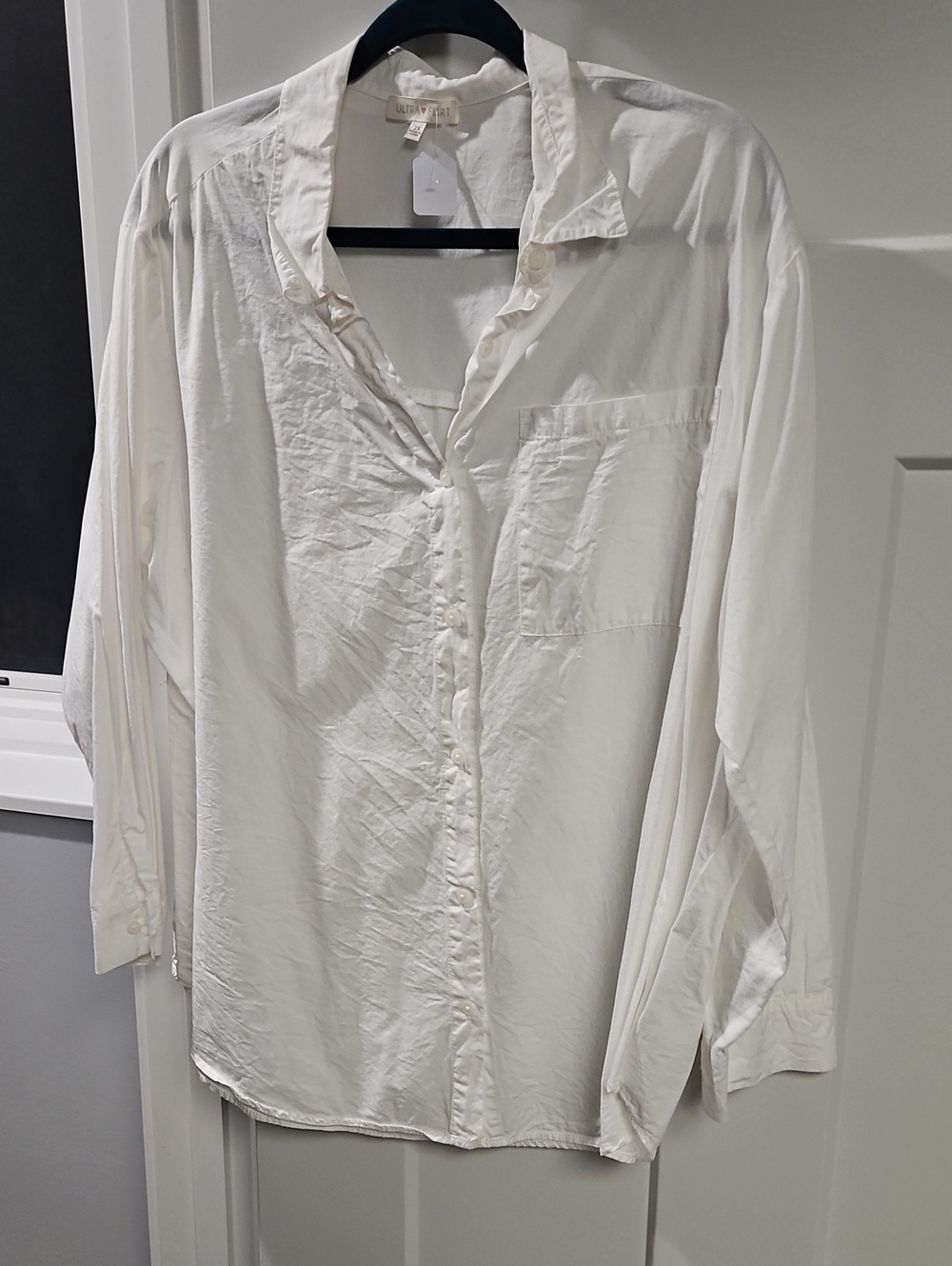 Ultra Flirt White Button-Down Shirt